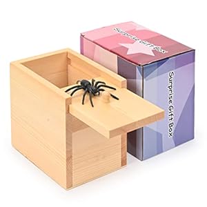 Tuklye Prank Scare Box, Wooden Surprise Box, Handmade Fun Money Gift Box Practical Surprise Joke Boxes, Gags & Practical…