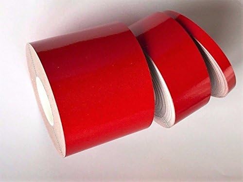 Paper Street Plastics Reflective Tape (Red, 4 inch x 10 ft)