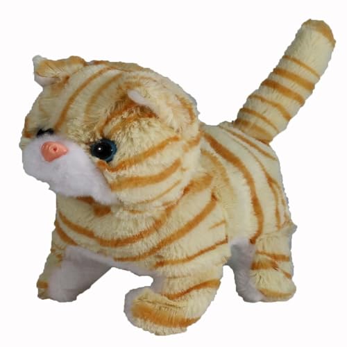 Image of GITGRNT Walking Talking Cat Toy, Sound with Jumping & Twitch Nose - Barking, (Included) Battery Operated Plush Cute Cat Fun Movement Perfect for Kids & Toddlers, Girls, Boys