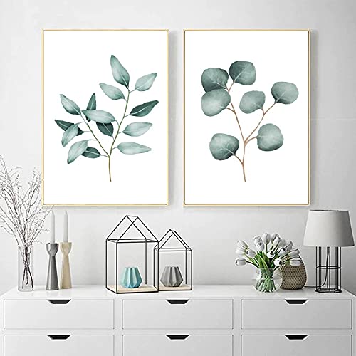 Affiche plante style nordique en toile aquarelle 50x75cm sans cadre pour salon