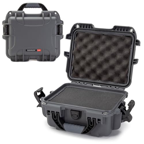 Image of NANUK 905 Hard Case with Foam - IP67 Waterproof Hard Case, Protective Hard-Shell Box for Camera, Drone & Gear - Impact-Resistant, Dustproof, Travel-ready, 12.5 inch x 10.1 inch x 6 inch, Made in Canada - Graphite