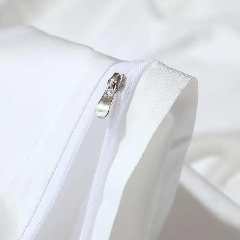 Miniatura 7 de Zizz Juego de funda de edredón de 4 piezas, 100% algodón orgánico, 400 hilos, tejido de satén de lujo suave, 1 funda de edredón, 1 sábana bajera y 2