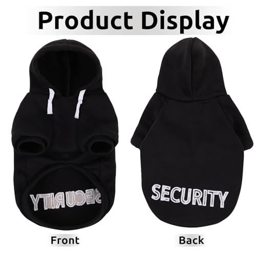 Image of SAWMONG Dog Hoodie,Flannel Pet Hooded Sweater with Hat Puppy Pullover Sweater Shirt,Dog (Security Black,3XL)