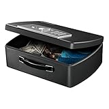 SentrySafe Portable Steel Combination Lock Security Safe, 4-7/16'H x 13'W x 10'D, Black