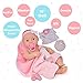 Realistic Newborn Baby Doll Lifelike Doll Accessories, Cute 16 Inch Vinyl Baby Dolls That Look Real with Pacifier & Magic Disappearing Milk Bottle Newborn Doll Gift Set for Girls Kids Toddlers
