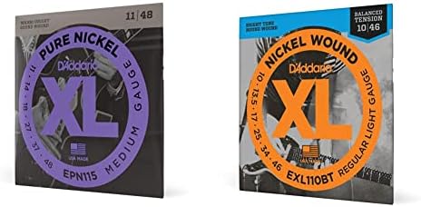 D'Addario Guitar Strings - XL Pure Nickel Electric Guitar Strings - Round Wound - Warm, Bright, Vintage Sound - EPN120 - Super Light, 9-41
