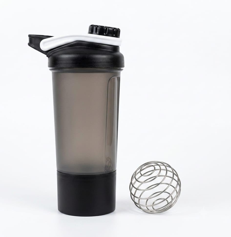 Power Shaker Bottle 750ml with Stainless Steel Whisk Ball | Leakproof Design, BPA-Free Material, Supplement Storage, Ergonomic Carry Loop, Clump-Free Mixing-image-38