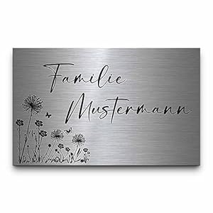 Chrisck Design Briefkasten855 Edelstahl Türschild 8x5 cm