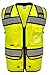 Fierce Safety SU350G Surveyors Class 2 Green Safety Vest with Tablet Pockets and Neck Padding| Meets ANSI/ISEA 107-2015 standard/Large