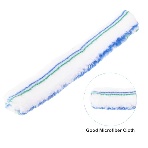 Image of MECCANIXITY Microfiber Scrubber Replacement Head 14.57 Inch for Window Glass Marble Wall Home Bathroom,Blue /Green /White