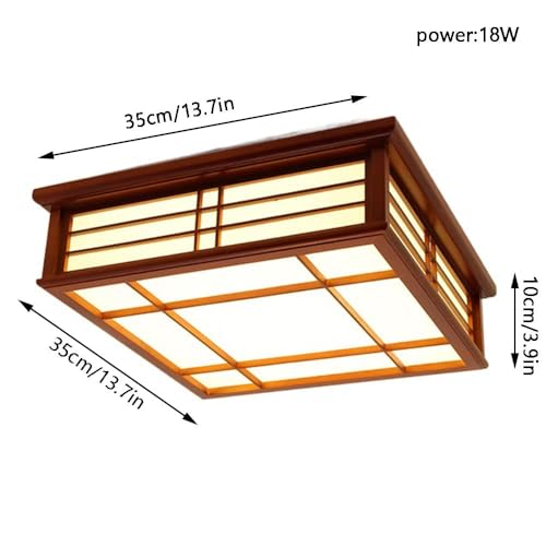 Plafonnier LED style japonais 18W pour éclairer un plafond bas de comble
