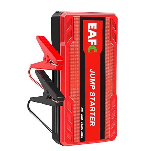 EAFC 12V Car Jump Starter Power Bank - 1500A Battery Booster Pack for up to 3.0L Petrol, Portable Jump Starter with LED Light, USB Ports & Clamps for Cars, Vans, Trucks, Boats