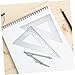 HAPINARY 2 Pack Triangle Ruler Protractor Measuring Ruler Set Essential Tool for Students Teachers