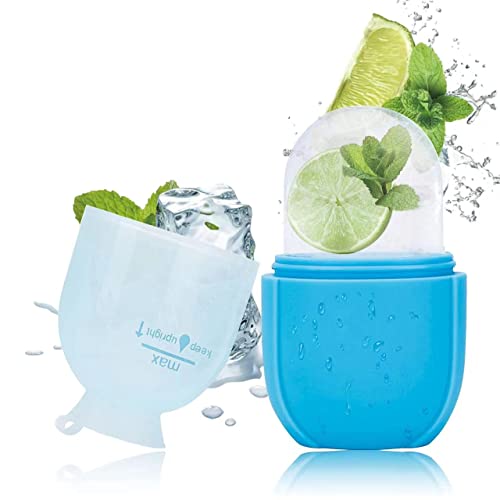 Ice Roller for Face Eyes and Neck,Brighten Skin & Enhance Your Natural Glow,Silicone Ice Mold for Face BeautyImprove Dull Skin Face Allergies Eye Puffiness Dark Circles-Blue