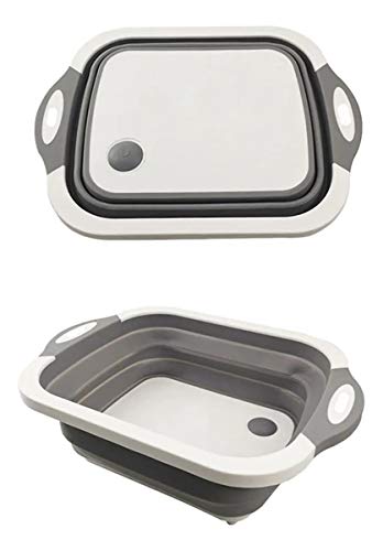 Tábua/Bacia/Cesta Retrátil em Silicone Multifuncional 3em1