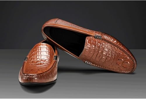 Slip-On Men's Dress Shoes, Brogue Casual Loafers, Business Formal Footwear, Leather with Comfortable Insole2