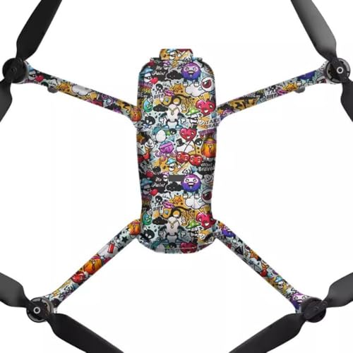 Film de protection DJI Air 3 en vinyle anti-rayures motif graffiti blanc