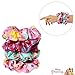 LUV HER Disney Princess Cute Scrunchies for Girls of All Ages - 4 Large Hair Scrunchies for Girls - 4 Printed Scrunchies with Your Favorite Characters - Hair Accessories for girls 3+