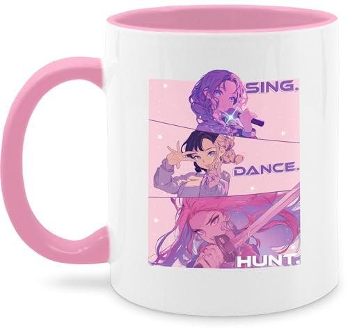 Shirtracer - Tasse Tassen 325ml - Anime - Sing. Dance. Hunt. - Kostüm K-Pop Merch - 325 ml - Rosa - kpop demons hunter anime-tasse k pop demon hunters anime-tassen dämon jäger dämonhunter.