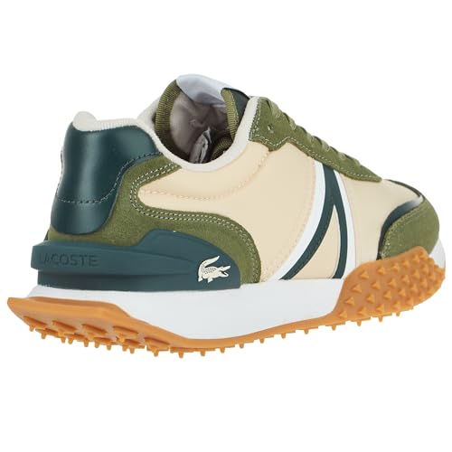 Lacoste Mens L-Spin Deluxe Sneaker, KHK/Off WHT, 83