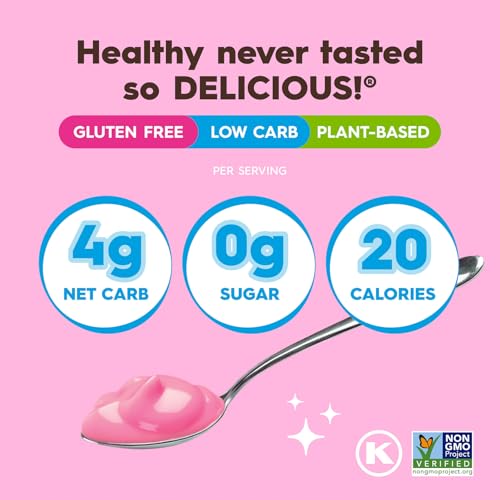 Image of Simply Desserts Strawberry Instant Pudding, Sugar-Free, 12-Pack - Healthy Dessert, Keto Snacks, Vegan & Diabetic-Friendly, Kosher, 1.7 Oz Ea