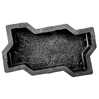 Reyal Mould and Concrete Spacers Reyal PVC Rubber Zigzag Paver Mould 60mm (Black Color) Make In India