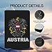 Passport Cover Case for Travel Coat of Arms of Austria Flag Pattern Austrian Emblem PU Leather Slim Wallet Holder Protector with Card Slots for Women Men Family Gifts