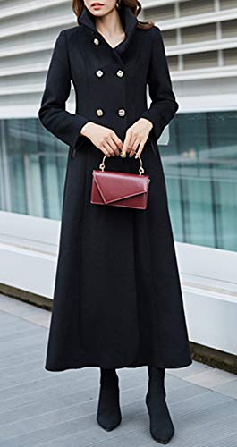 Women's Charming Long Wool Trench Coat Winter Double Breasted Classic Warm Thick Jacket3