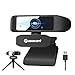 Produktbild Pasavant Webcam mit Mikrofon Full HD 1080P Webcam für PC, Laptop, Computer USB Webkamera Plug & Play Webcam für Videoanrufen Aufzeichnungskonferenzen, Live-Streaming, Online-Unterricht, Spiel