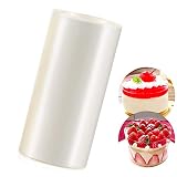 【Collar de pastel multifunción】 Diseño transparente en forma de rollo transparente, el nivel de la comida es claramente visible, lo que aumenta la tentación de la comida gourmet. Adecuado para hacer y decorar mousse, queso, mantequilla, pop cakes, etc. Es el mejor compañero para el anillo de pastel en la cocina.