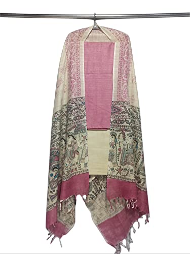Image of ZERATEX Cotton Silk Hand Crafted Unstitched Suit Set for Women with Dupatta | Cotton Silk Salwar Suit Dress Material for Women & Girls | Top - 2.5 M, Bottom - 2.50 M & Dupatta - 2.5 M