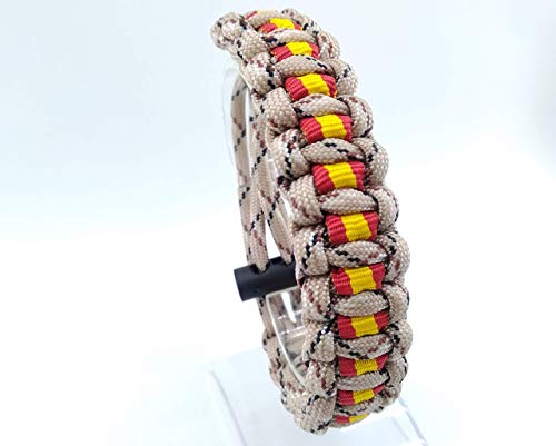 Pulsera de ESPAÑA AJUSTABLE, talla 13 a 22, nuevo modelo 2020, de paracord , DESERT CAMO