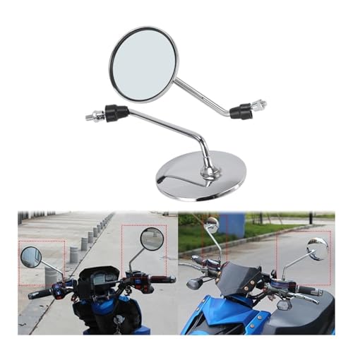 Espejo retrovisor universal de 10mm y 8mm para manillar de motocicleta 4