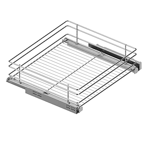 Menage Confort Bandeja extraíble para Mueble de Cocina Cesto, Metal, Acero Cromo, Ancho 312-318 mm