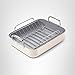 Caraway Roasting Pan - 16x13” Roasting Pan with Rack - Non-Stick Ceramic Coated - Non Toxic, PTFE & PFOA Free - Oven Safe & Compatible with All Stovetops - Cream