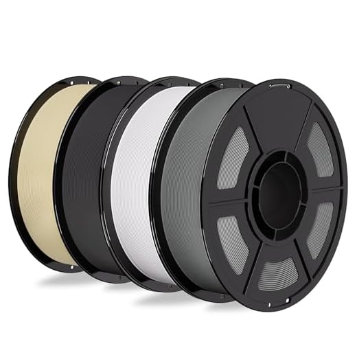 iSANMATE Matte PLA Filament Bundle 4KG,1.75MM 3D Printer Filament,for Bambu Lab 3D Printers,AMS,AMSLite,Beige+Black+White+Grey
