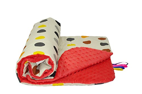 Baby's Comfort - suave manta Minky, Rojo (manchas oscuras/rojo Minky), 100 x 75 cm