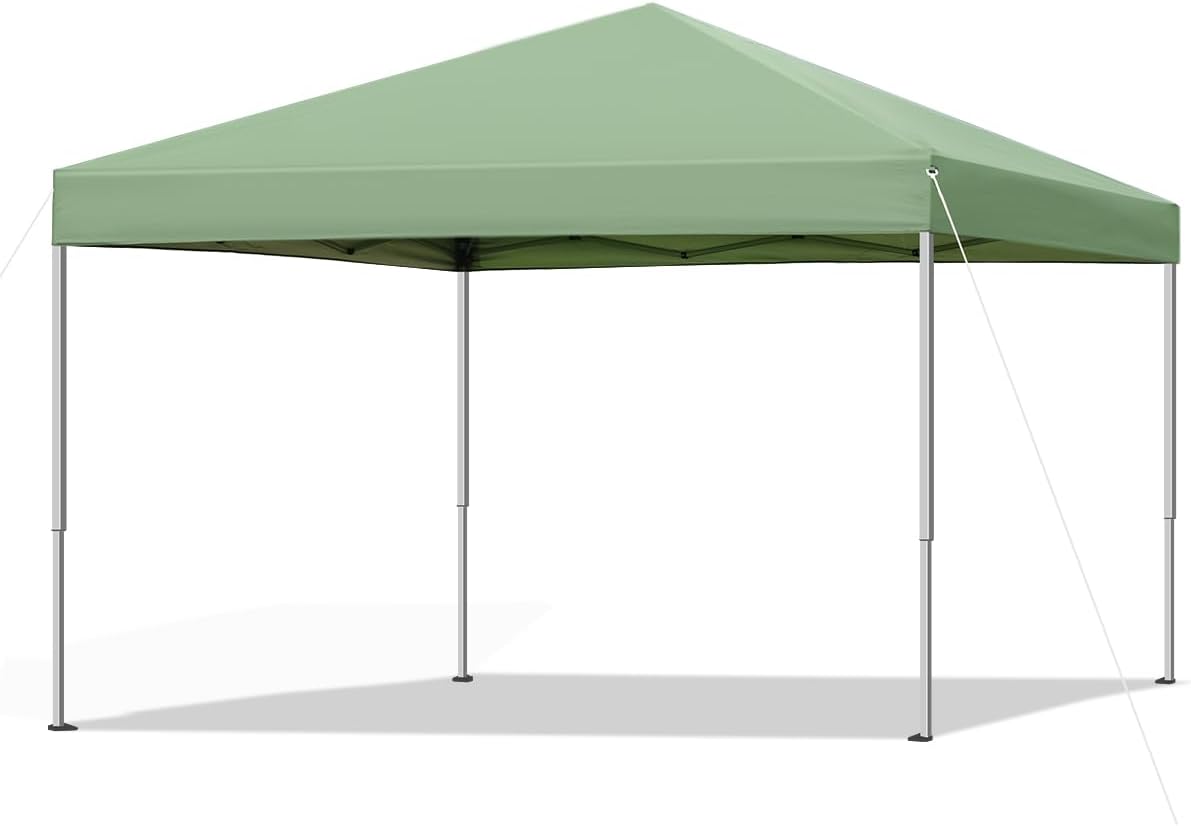 10x10ft Pop Up Cover Tent Simple Setup On the spot Transportable Shelter with Curler Bag, Inexperienced