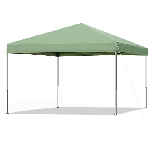 10x10ft Pop Up Canopy Tent Easy Setup Instant Portable Shelter with Roller Bag, Green