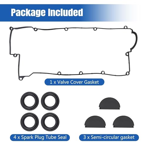 Image of VS50583R Valve Cover Gasket Set 22441-23800 2244323001 2244223500 | Fit for Hyundai Elantra Tiburon Tucson Kia Spectra Sportage Spectra5 2.0L 2003-2012 Replace 22443-23000 2244323000 VS50409S