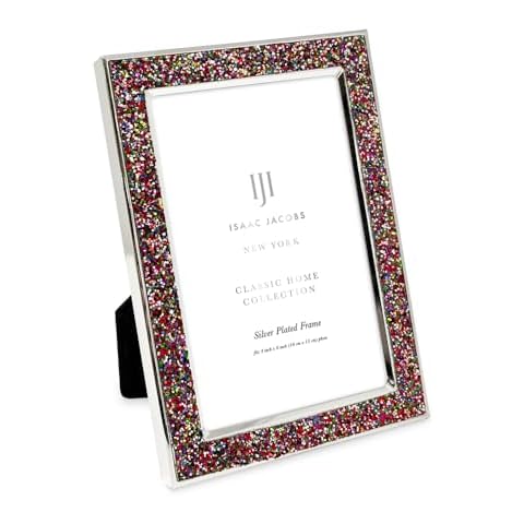 Isaac Jacobs Rainbow Glitter Picture Frame Cover