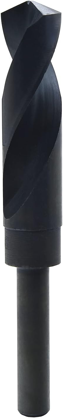 MAXTOOL 55/64" Silver and Deming Drill Bits HSS M2 S & D Drill Bits Prentice Twist Drills Black Oxide 1/2" Reduced Shank 6" OAL; SD02B00R055