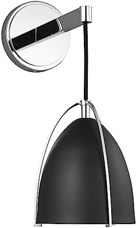 Generation Lighting 1-Light Norman Traditional Bath Fixture Wall Lamp Chrome 4151701-05 | Bathroom Light Fixture for Home Decor | Wall Sconce Vanity Light Fixture and Bathroom Accessory