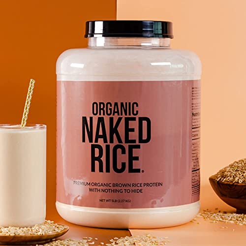 Image of NAKED Rice 1Lb - Organic Brown Rice Protein Powder - Vegan Protein Powder, GMO Free, Gluten Free & Soy Free. Plant-Based Protein, No Artificial Ingredients - 15 Servings
