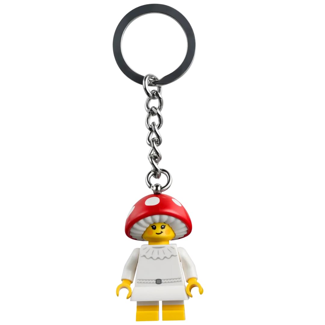 LEGO Mushroom Girl Porte-clés - Porte-clés en forme de figurine, noir