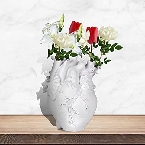 Delamiya Jarrón de corazón de resina Cover