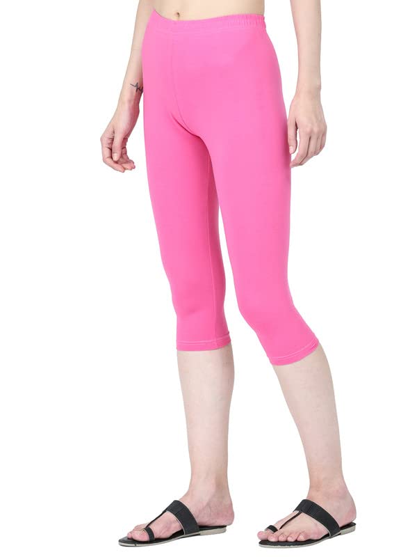Image of Robinbosky Premium Stretchable Cotton Capri Legging for Women | Suitable for Formal wear & Casual wear | High-End Elastic Makes. The Leggings Squat Proof and Durable for Travel, Yoga, & Workout.