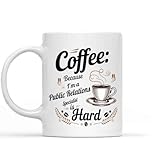 Humorous Gift Idea Funny Gift for a Public Relations Specialist, Coffee Because Being a Public Relations Specialist Is Hard, Present for Coworkers, Friends 11 Oz White Ceramic Coffee Mug