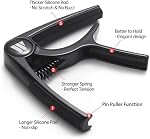 WINGO Guitare Capo pour guitares acoustiques et électriques, Ukulele, Mandolin, Banjo - Noir.