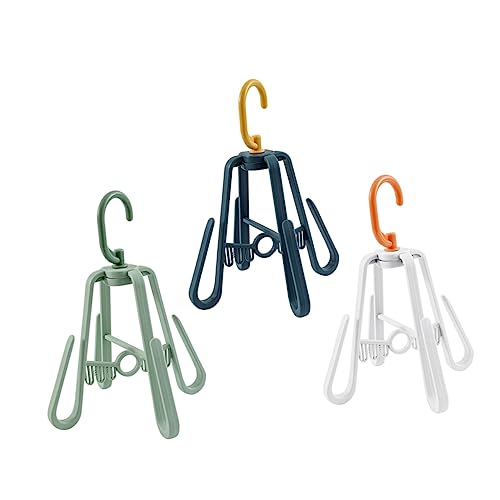 Rack Secador de Zapatos Plegable de Plástico Azul 3 Piezas